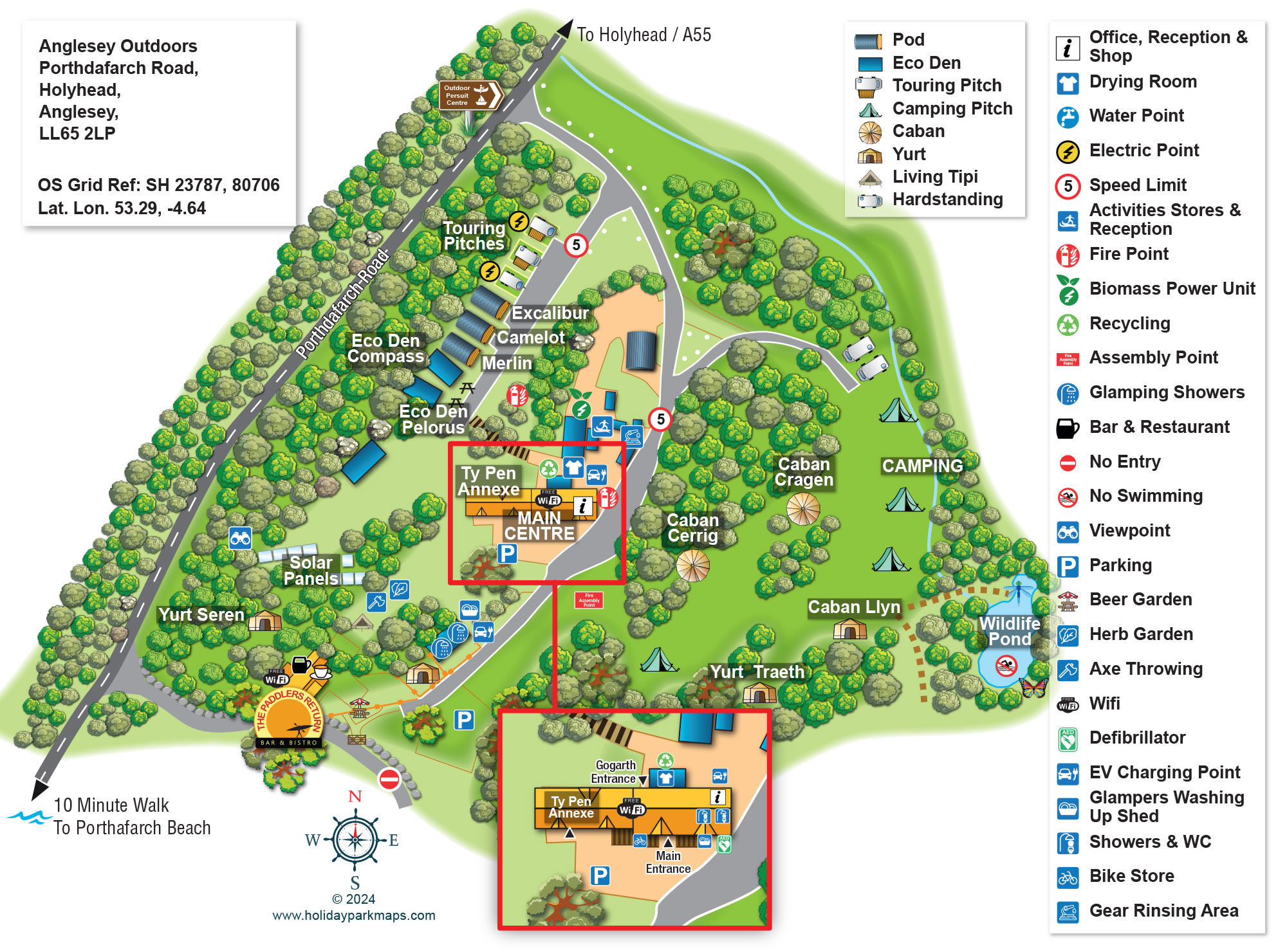 Anglesey Outdoors Site Map