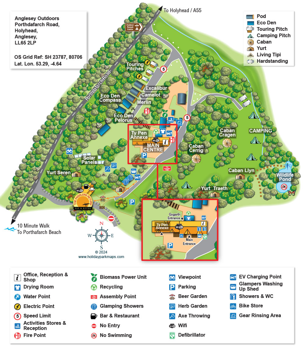 Anglesey Outdoors Site Map