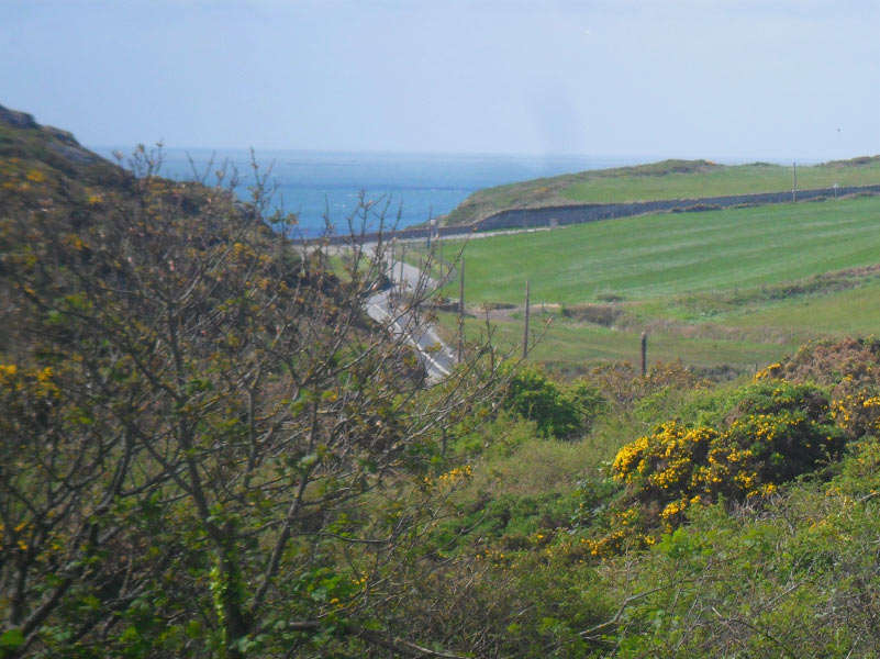 View of Porth Dafarch from the hills above at Anglesey Outdoors